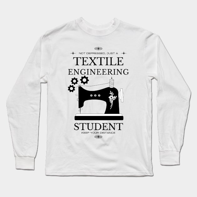 Textile Engineering - White Version - Engineers Long Sleeve T-Shirt by Millusti